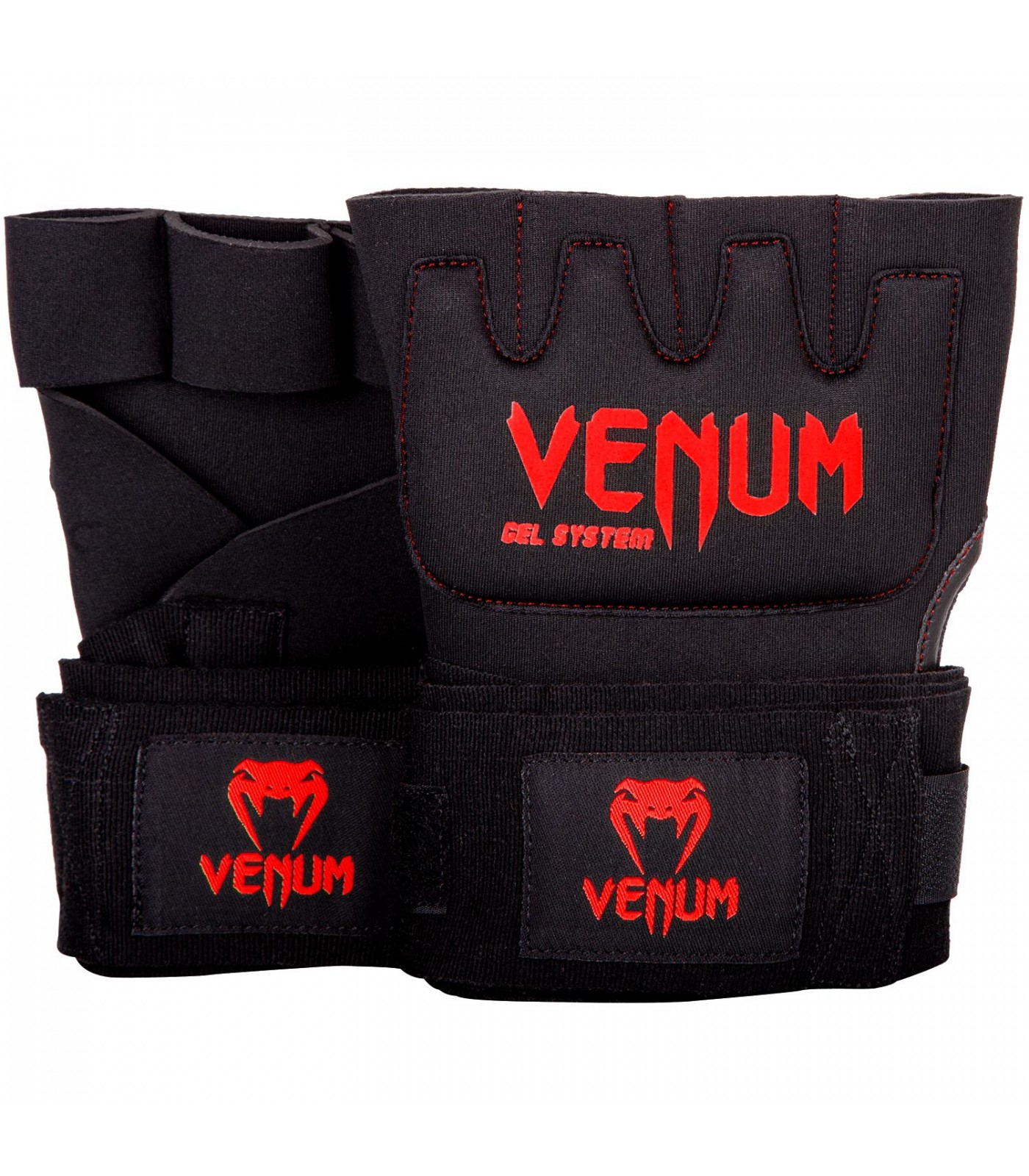 Вътрешни Ръкавици за Боксови Ръкавици -Venum Kontact Gel Glove Wraps - Black/Red​